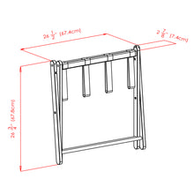 Load image into Gallery viewer, Dora Luggage Rack with Fabric Basket, EspressoConstructed of Solid Wood
