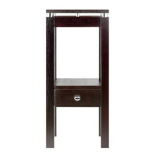 Load image into Gallery viewer, Linea Phone Stand, EspressoOverall Accent Phone Table size is 13.30&quot; Wide x 13.60&quot; Deep x 29.49&quot; High.
