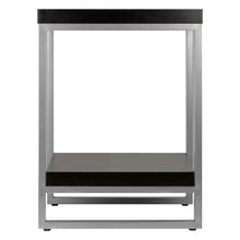 Load image into Gallery viewer, Jared End Table, Gray and EspressoOverall End Table size is 18&quot;W x 18&quot;D x 24.50&quot;H.
