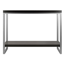 Load image into Gallery viewer, Jared Console Table, Gray and EspressoOverall Console / Hall Table dimensions: 40&quot;L x 15.98&quot;D x 30&quot;H.
