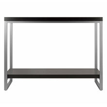 Load image into Gallery viewer, Jared Console Table, Gray and EspressoOverall Console / Hall Table dimensions: 40&quot;L x 15.98&quot;D x 30&quot;H.
