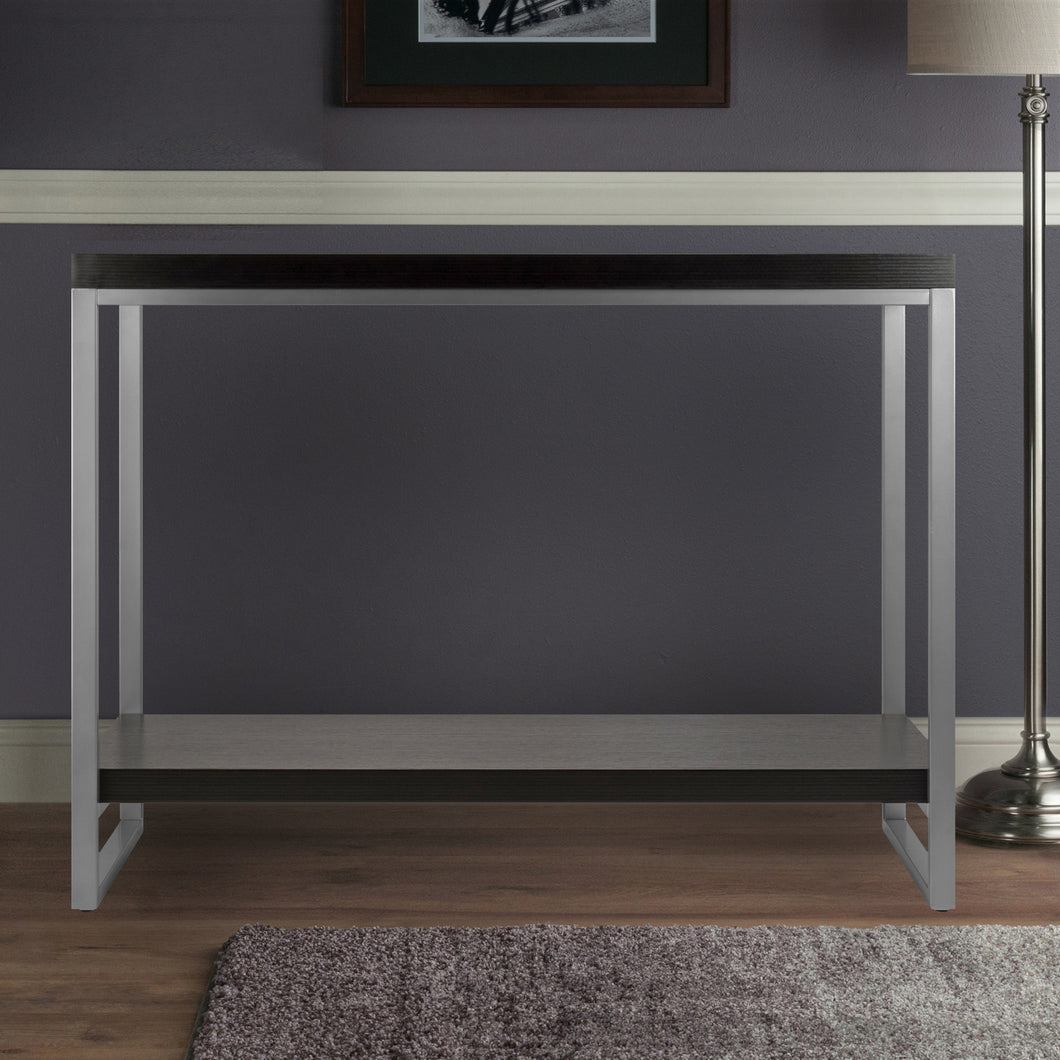 Jared Console Table, Gray and EspressoOverall Console / Hall Table dimensions: 40