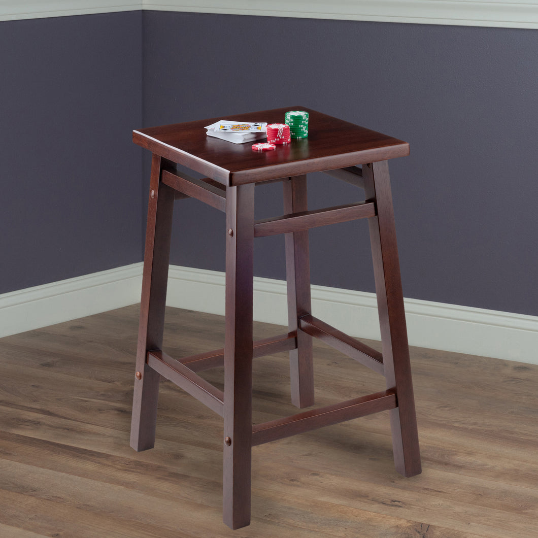 Carter Square Seat Counter Stool, Walnut Made of solid wood