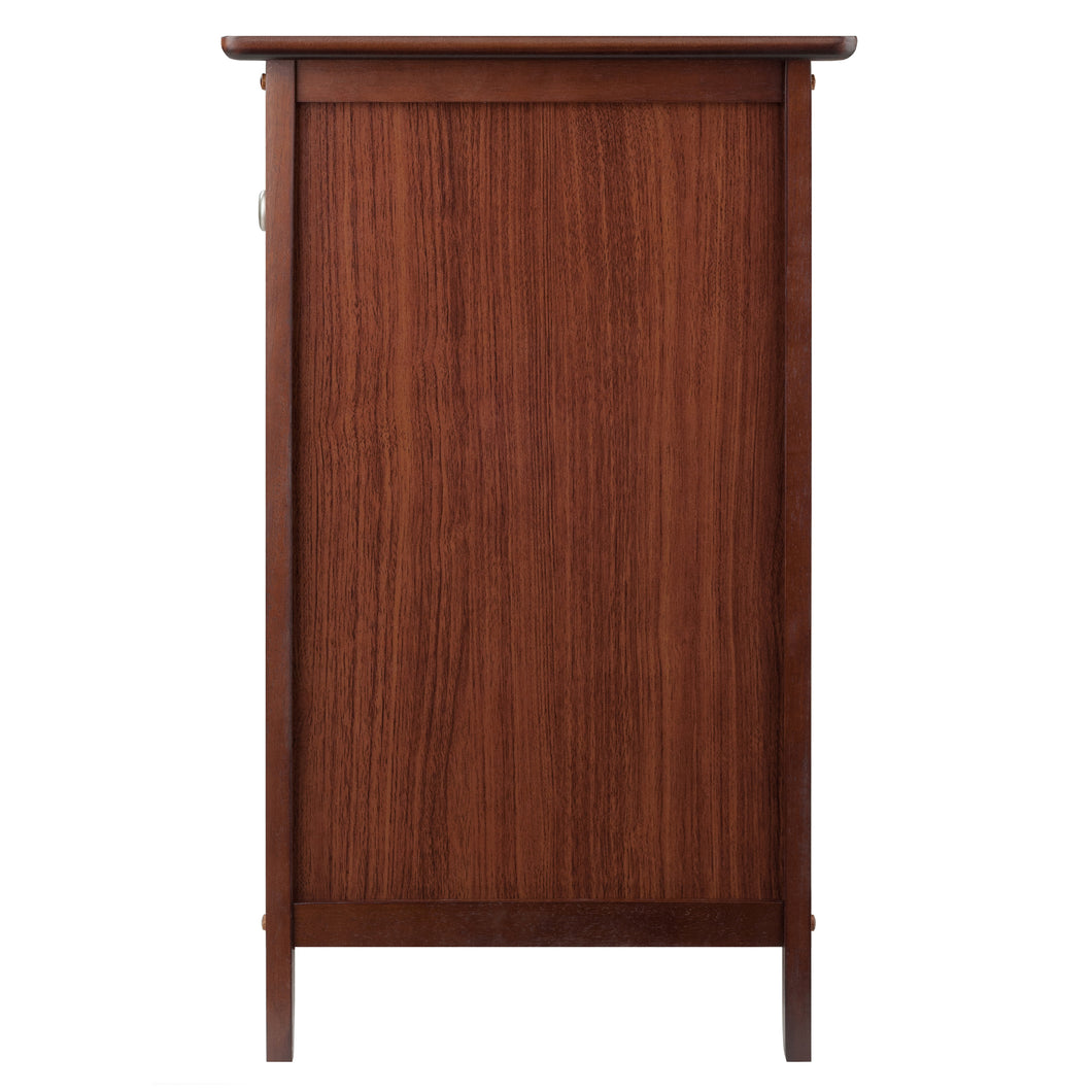 Eugene Accent Table, Nightstand, WalnutAssembled table stands at 18.90