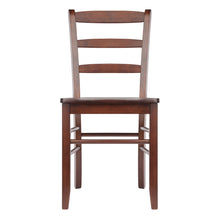 Load image into Gallery viewer, Benjamin 2-Pc Ladder-back Chair Set, WalnutOverall chair size is 16.60&quot;W x 20.50&quot;D x 34.70&quot;H. Seat height is 18&quot;.
