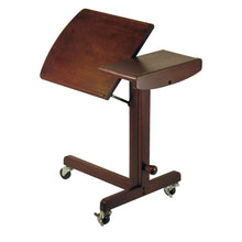 Load image into Gallery viewer, Olson Adjustable Laptable Cart, WalnutLap Cart has 24.80&quot;W x 17&quot;D x 36.42&quot;H.  Table Height adjustable from 24.45&quot; to 36&quot;.
