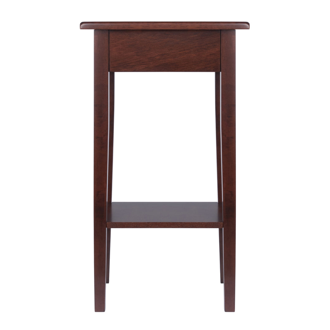 Regalia Accent, Side Table, WalnutOverall Accent Table size is 17