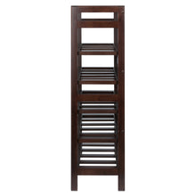 Load image into Gallery viewer, Silvi 30-Bottle Wine Rack, WalnutWine Rack has 6 Tiers/shelf and each shelf holds up to 5 bottles.
