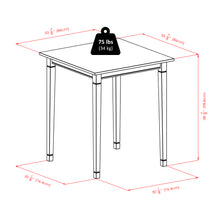 Load image into Gallery viewer, Kingsgate High Table, Walnut Table is square; assembled size is 33.86&quot;W x 33.86&quot;D x 38.90&quot;H.
