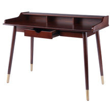 Load image into Gallery viewer, Sonja Writing Desk, Walnut Mid-Century Modern styling
