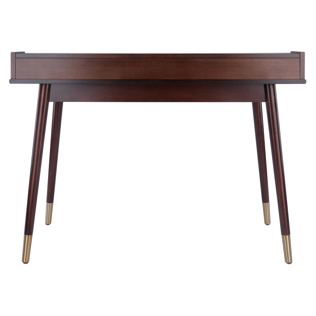 Sonja Writing Desk, Walnut Mid-Century Modern styling