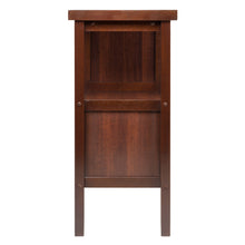 Load image into Gallery viewer, Diego Buffet Cabinet, WalnutBuffet Table size is  46&quot;W x 16&quot;D x 34&quot;H.  Two open Shelves size is 12&quot;W x 14&quot;D x 12&quot; Clearance.
