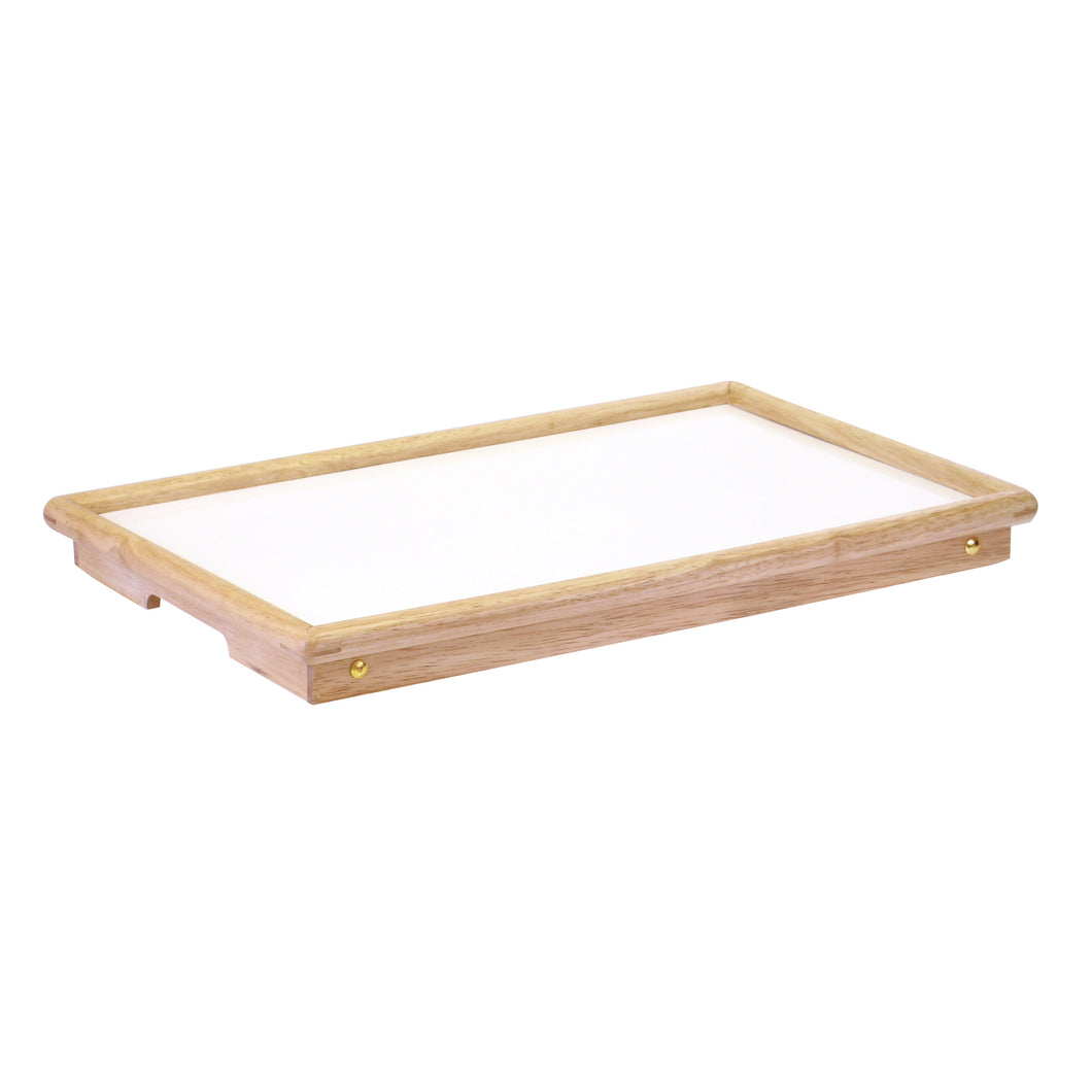 Stockton BreakfastTray, Natural and WhiteSolid wood construction with Melamine tray surface