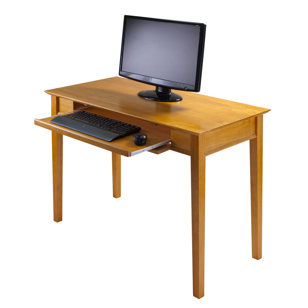 Studio Home Office Computer Desk, Honey PineOverall Computer Desk size is 42