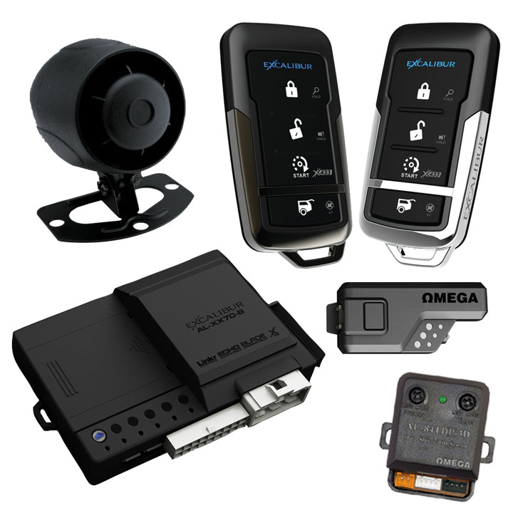 Excalibur 2-Way Car Alarm System with Remote Start - 3000 Foot Range