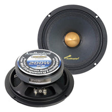 Load image into Gallery viewer, Audiopipe Low Mid Frequency Loudspeaker 6&quot; 200W Max Each - Gold Bullet Dust Cap
