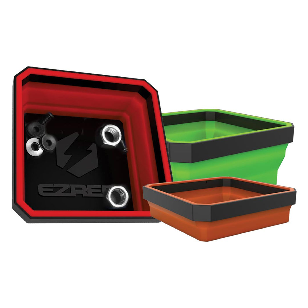 EZRED Collapsible Magnetic Parts Tray Set of 3