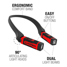 Load image into Gallery viewer, EZRED ANYWEAR Rechargeable Neck Light for Hands-Free Lighting
