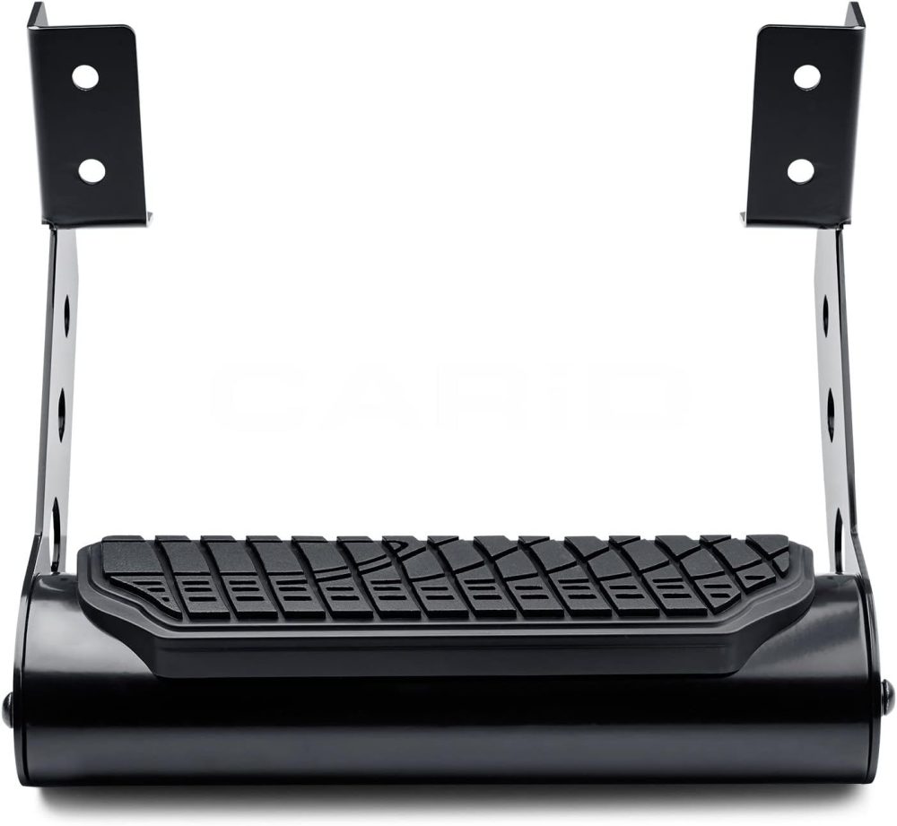 Steelcraft 200010 Universal Side Drop Step 4 in. Wide Round Tube Black Powdercoat Universal Side Drop Step - Image 2