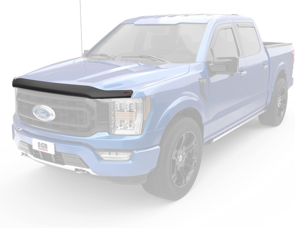 EGR SuperGuard 303585 - Matte Black Acrylic Hood Guard - Compatible with Select 2021-2024 Ford F-150 Series Trucks