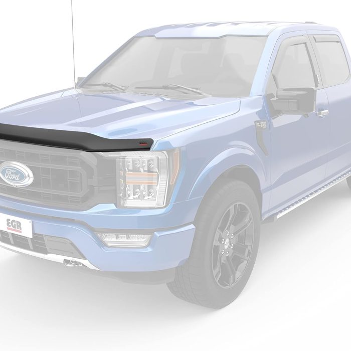 EGR SuperGuard 303585 - Matte Black Acrylic Hood Guard - Compatible with Select 2021-2024 Ford F-150 Series Trucks