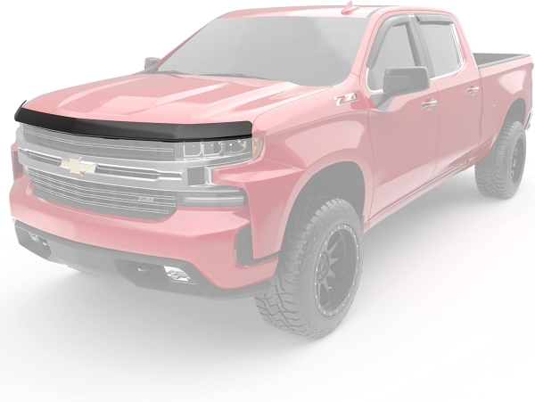 EGR 301695 SuperGuard Hood Guard Bug Deflector Protector, Matte Black Finish, Compatible with Select Chevrolet Silverado All Cabs Models