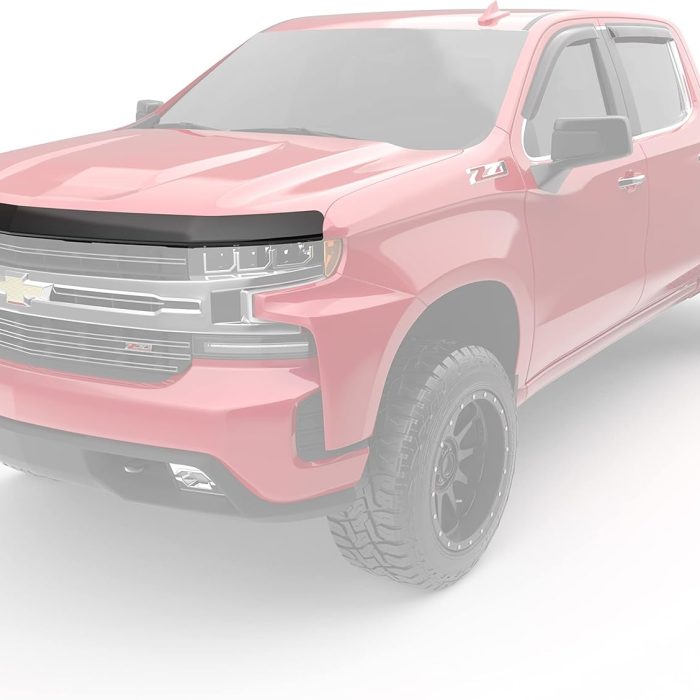 EGR 301695 SuperGuard Hood Guard Bug Deflector Protector, Matte Black Finish, Compatible with Select Chevrolet Silverado All Cabs Models