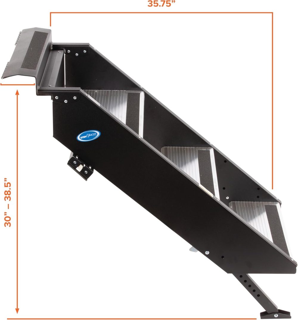MORryde STP-207 StepAbove Fold-Up RV Entry Step - 3-Step (9" Step Rise) - Image 4