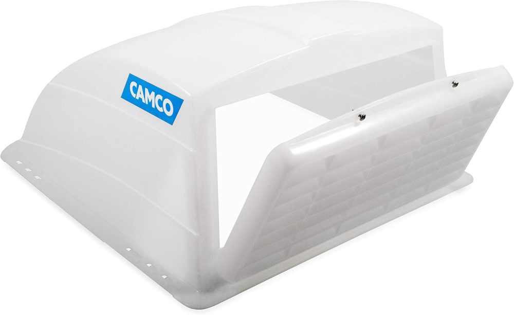 Camco RV Roof Vent Cover | Allows High Flow Air Ventilation Into Your RV, Rain or Shine | Easy Installation | Installation Hardware Included, White - Image 4