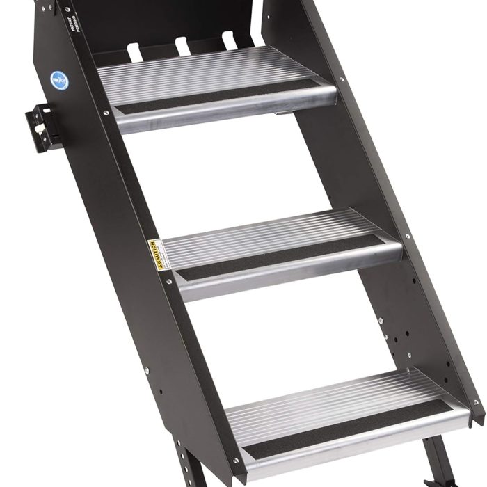 MORryde STP-207 StepAbove Fold-Up RV Entry Step - 3-Step (9" Step Rise)
