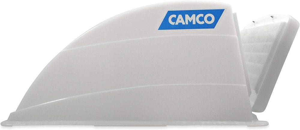 Camco RV Roof Vent Cover | Allows High Flow Air Ventilation Into Your RV, Rain or Shine | Easy Installation | Installation Hardware Included, White - Image 3