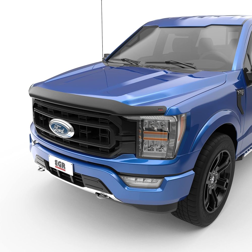 EGR SuperGuard 303585 - Matte Black Acrylic Hood Guard - Compatible with Select 2021-2024 Ford F-150 Series Trucks - Image 2