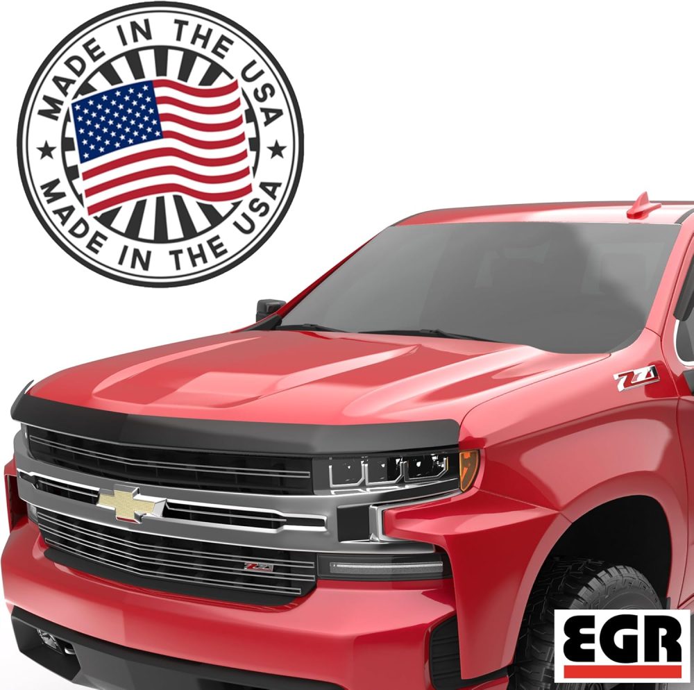 EGR 301691 SuperGuard Hood Guard Bug Deflector Protector, Dark Smoke Finish, Compatible with Select Chevrolet Silverado All Cabs Models - Image 3