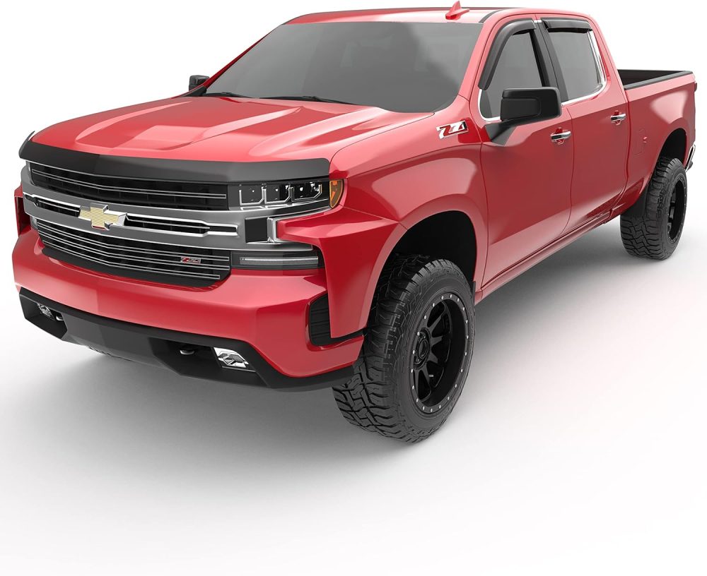 EGR 301695 SuperGuard Hood Guard Bug Deflector Protector, Matte Black Finish, Compatible with Select Chevrolet Silverado All Cabs Models - Image 3