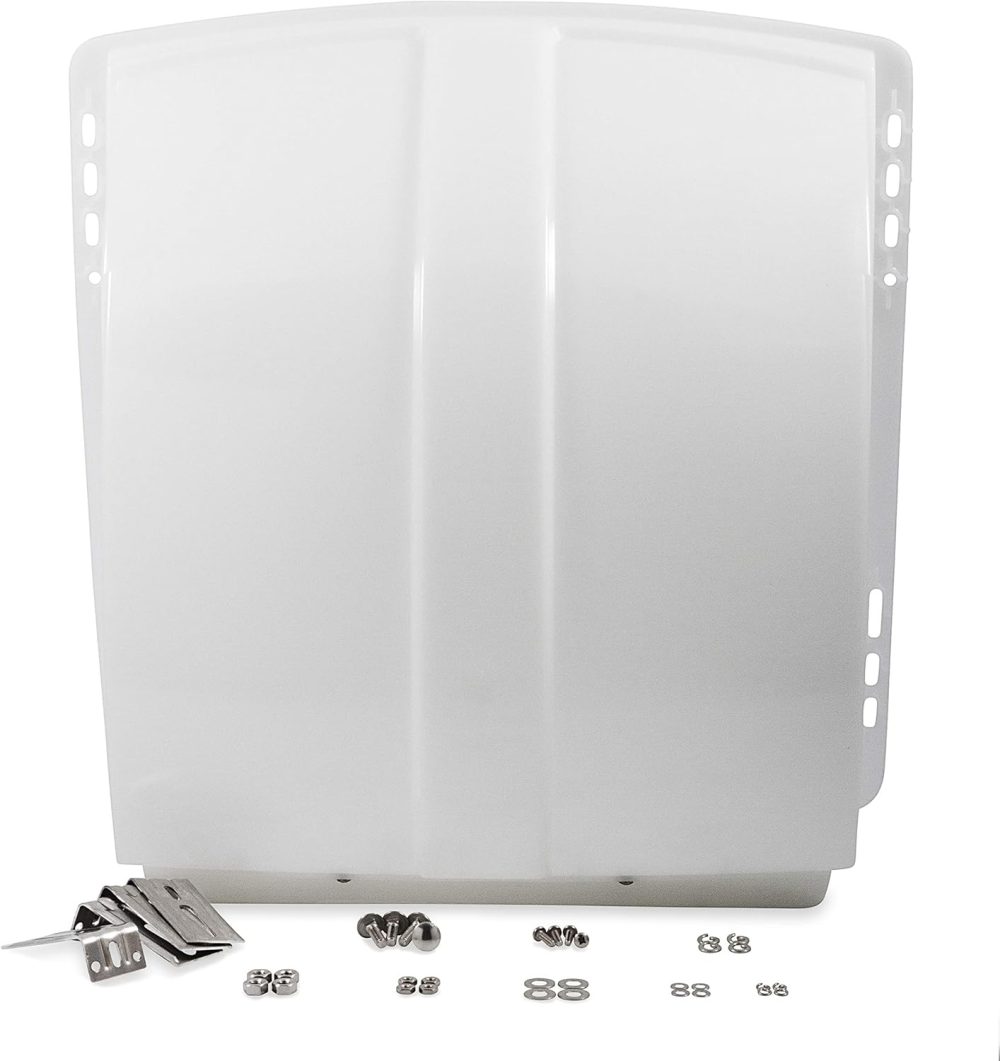Camco RV Roof Vent Cover | Allows High Flow Air Ventilation Into Your RV, Rain or Shine | Easy Installation | Installation Hardware Included, White - Image 2