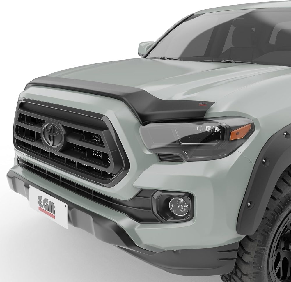 EGR 305085 SuperGuard Hood Guard Bug Deflector Protector, Matte Black Finish, Compatible with Select 2016 to 2023 Toyota Tacoma All Cabs Models - Image 3
