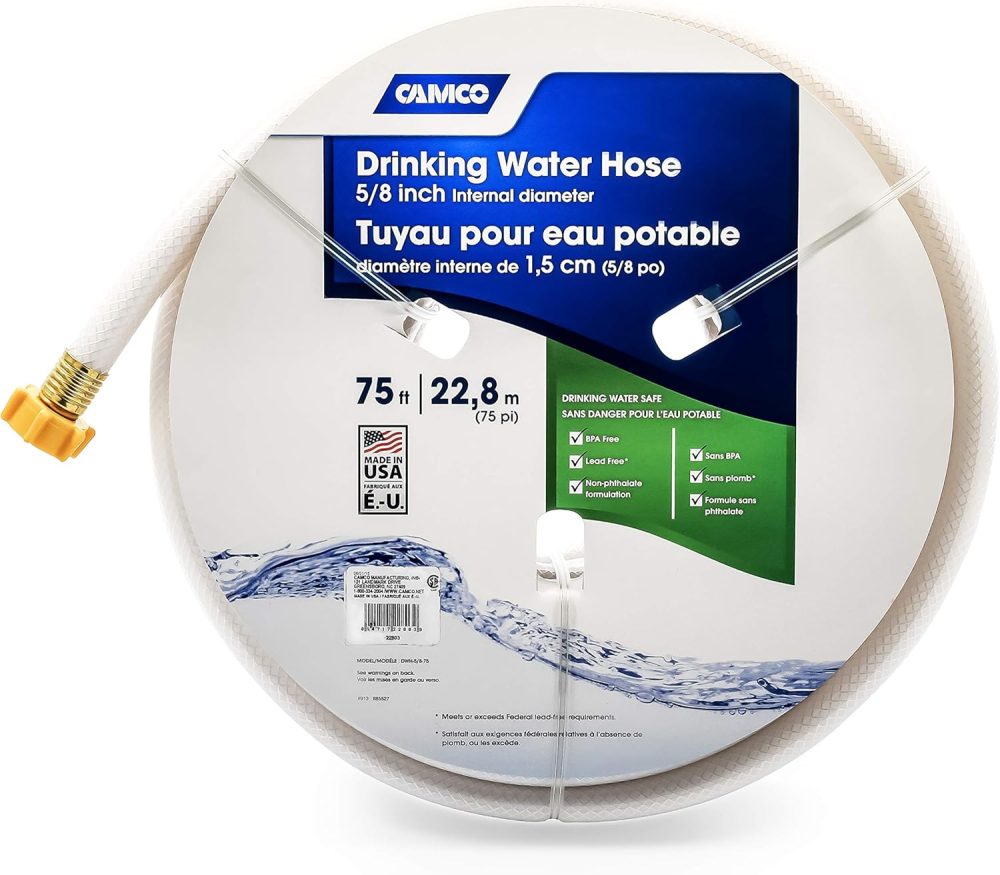 Camco 75ft TastePURE Drinking Water Hose- Lead and BPA Free, Reinforced for Maximum Kink Resistance 5/8" Inner Diameter (22803) - Image 2