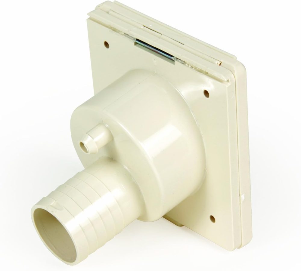 Camco RV Fill Spout with Door | Easy to Install | Colonial White (37102) - Image 3