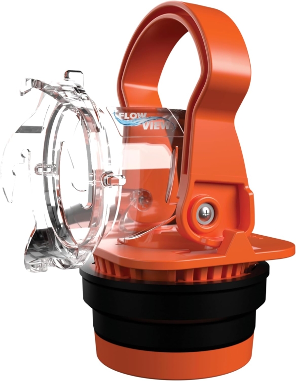 Camco Rhino RV Sewer Adapter PRO - Clear Sewer Hose Elbow with Drain Lock Adapter - Includes Ergonomic Handle & Flexible Adapter (39730)