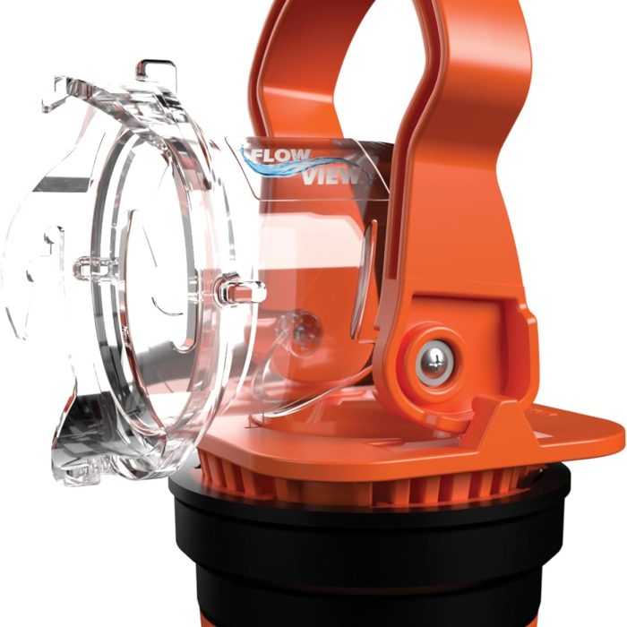 Camco Rhino RV Sewer Adapter PRO - Clear Sewer Hose Elbow with Drain Lock Adapter - Includes Ergonomic Handle & Flexible Adapter (39730)