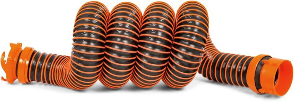 Camco RhinoEXTREME 10-Foot Camper/RV Sewer Hose Kit | Features TPE Technology for Abrasion Resistance and Crush Protection | Includes Pre-Attached Rhino Swivel Fittings (39863)