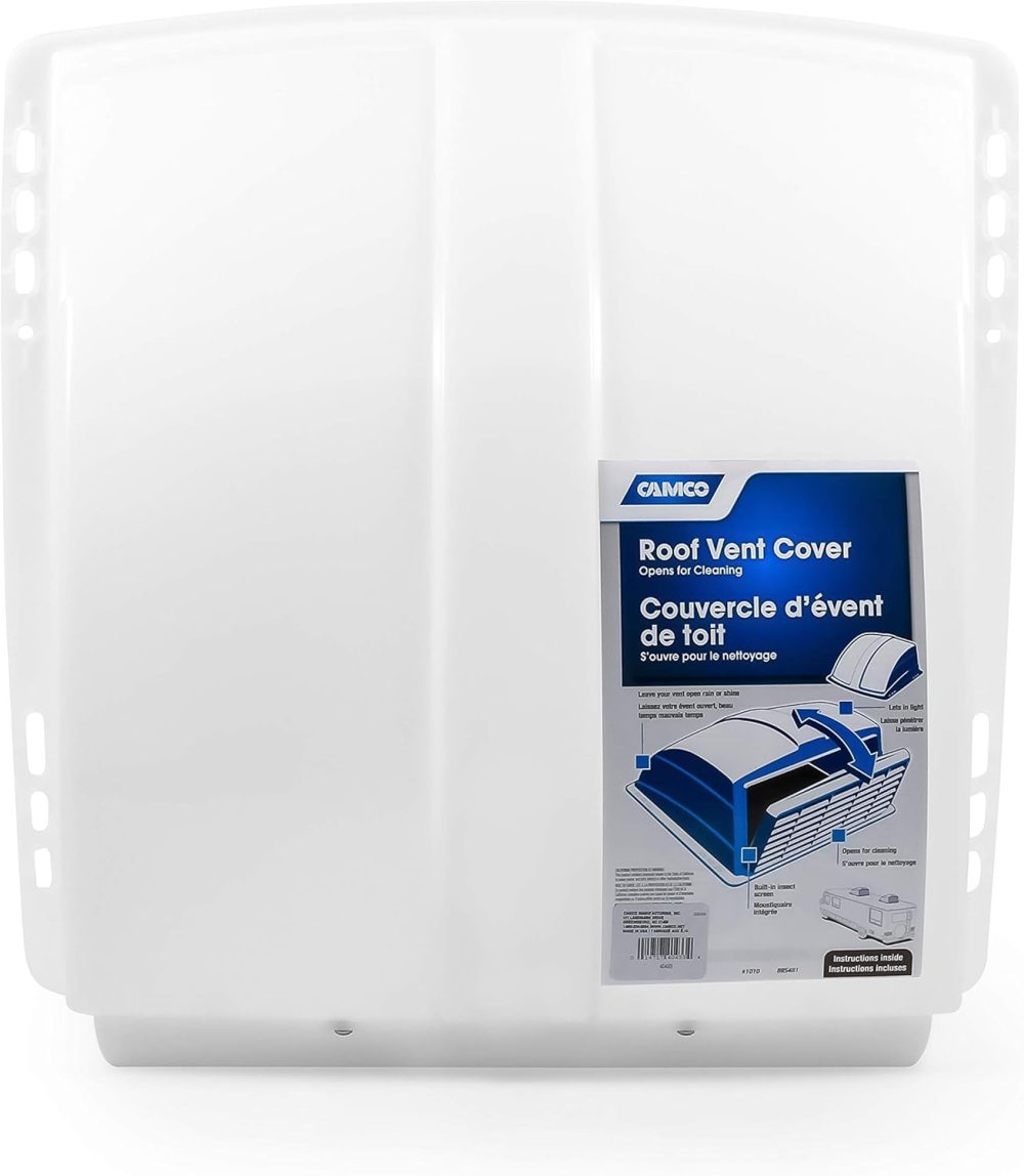 Camco 40431 RV White Roof Vent Cover - Image 7