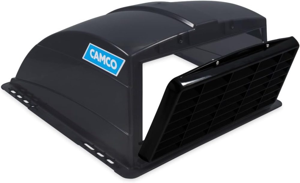 Camco Standard Roof Vent Cover, Opens for Easy Cleaning, Aerodynamic Design, Easily Mounts to RV with Included Hardware-Smoke (40453) - Image 3