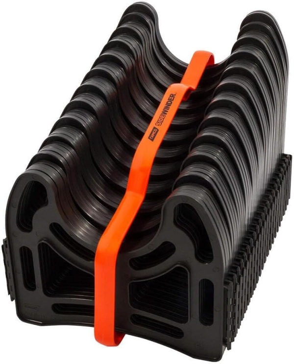 Camco Sidewinder 20-Ft Camper/RV Sewer Hose Support | Telescoping Design Flexes Around Obstacles & Deep Cradles Hold Sewer Hose | Out-of-The-Box Ready & Folds for RV Storage and Organization (43051)