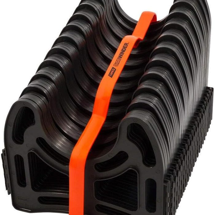 Camco Sidewinder 20-Ft Camper/RV Sewer Hose Support | Telescoping Design Flexes Around Obstacles & Deep Cradles Hold Sewer Hose | Out-of-The-Box Ready & Folds for RV Storage and Organization (43051)