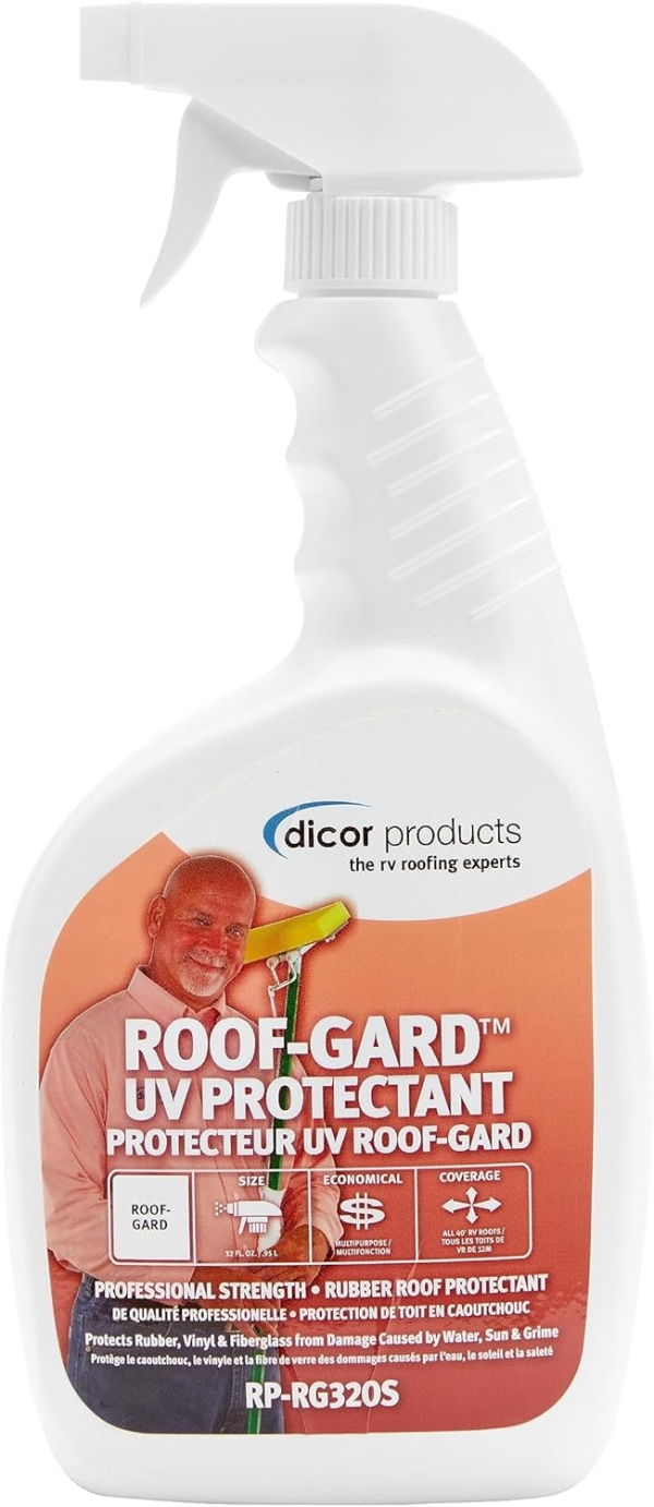 Dicor RP-RG320S Rubber Roof Protectant - 32 oz - White - Long-Lasting and Durable