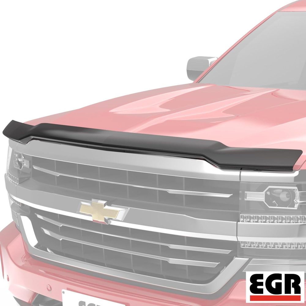 EGR 301671 SuperGuard Hood Guard Bug Deflector Protector, Dark Smoke Finish, Compatible with Select 2016 to 2018 Chevrolet Silverado All Cabs Models - Image 2