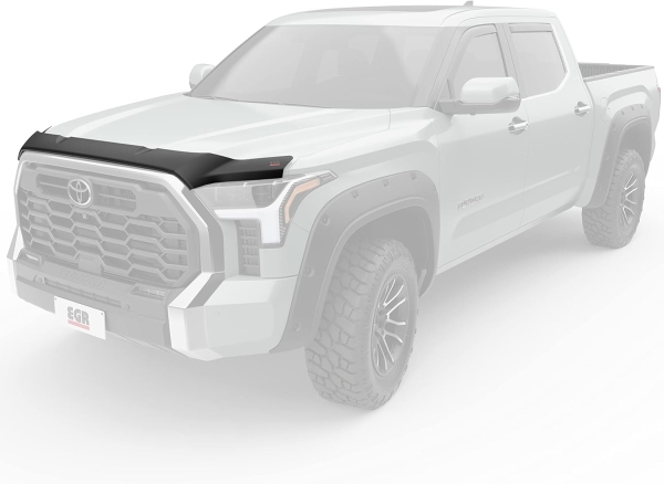 EGR 305405 SuperGuard Matte Black Acrylic Hood Shield Compatible with Select 2022-2024 Toyota Tundra Trucks - Durable Vehicle Protection