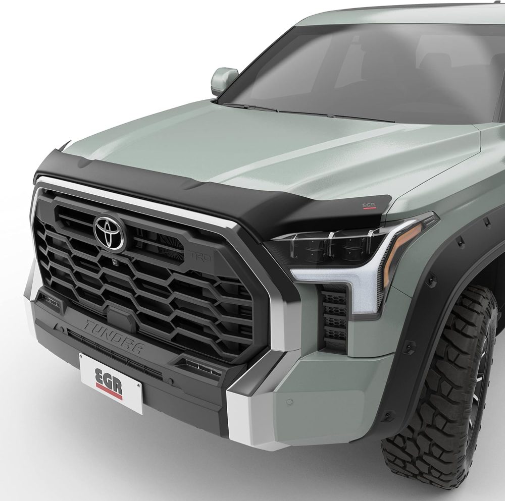 EGR 305405 SuperGuard Matte Black Acrylic Hood Shield Compatible with Select 2022-2024 Toyota Tundra Trucks - Durable Vehicle Protection - Image 2