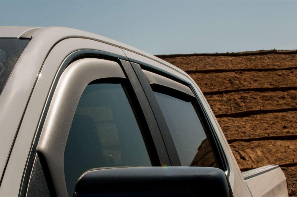 EGR 571691 In-channel Window Visors Front and Rear Set, Dark Smoke Finsh, Compatible with Chevrolet, GMC Silverado, Sierra Crew Cab Models - Image 3
